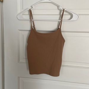 brown xs american eagle crop top